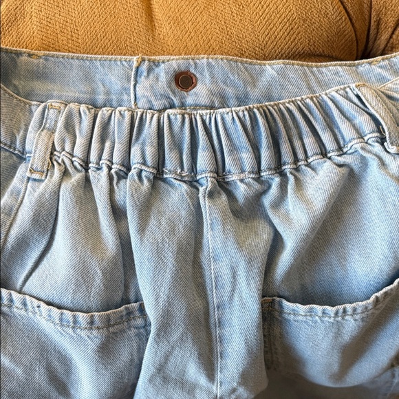 Anthropologie Pilcro High-Rise Crop Wide-Leg Jeans Light Blue SIZE LARGE NEW - Picture 6 of 7